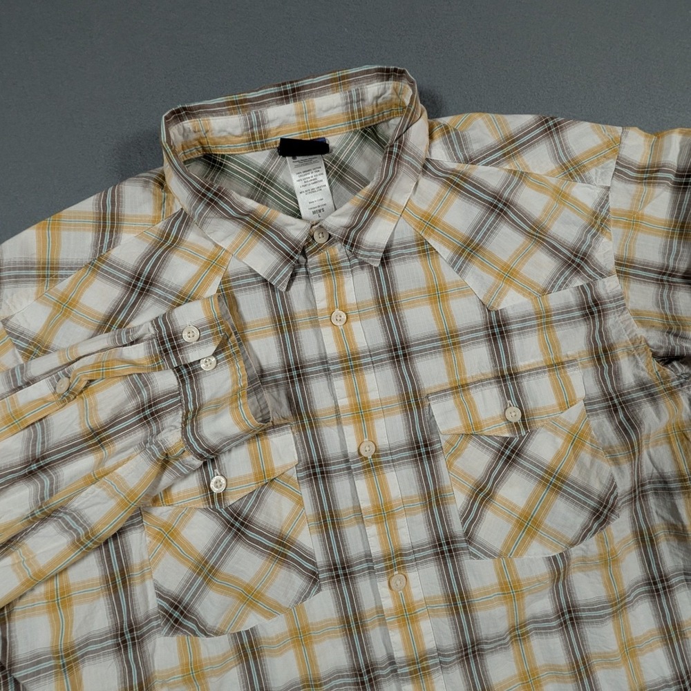 Patagonia Button Down Shirt Mens Size Large Plaid Organic Cotton Western Yoke